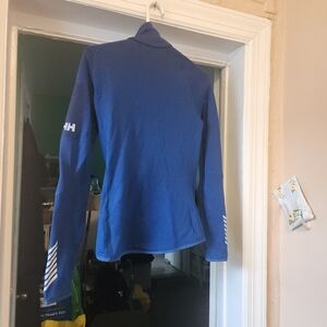 Blue Long Sleeve Top with Logo